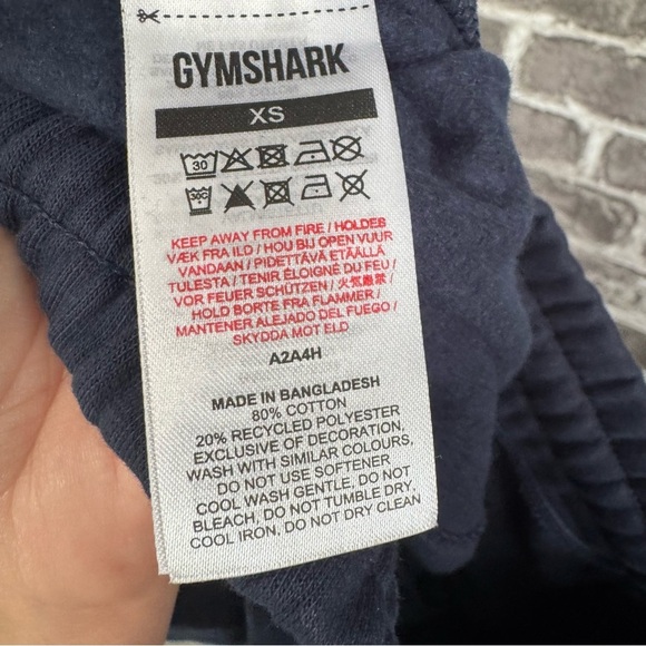 Gymshark crest joggers navy blue sweat pants pockets - Picture 11 of 11
